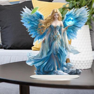 2D Flat Acrylic Angel Tabletop Decoration Table Centerpiece Ornament Creative Aesthetic Desktop