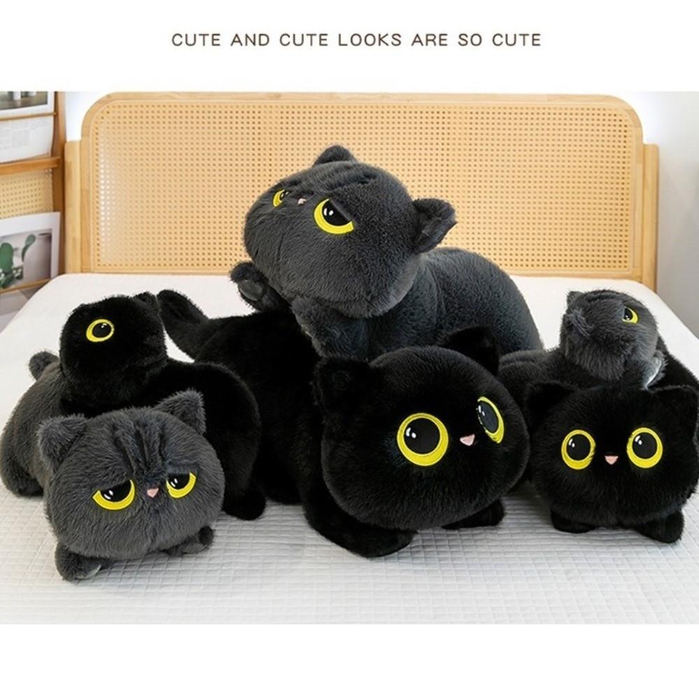 Ins Style Black Cat Plush Toy Super Soft Cat Stuffed Toy Gift Idea Cat Plush Doll Birthday Gifts