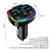 Dual Usb Type-C Car Charger Fm Transmitter Wireless Mp3 Music Tf Card U Disk Aux Player Usb-C Pd Fast Charging Hands Free