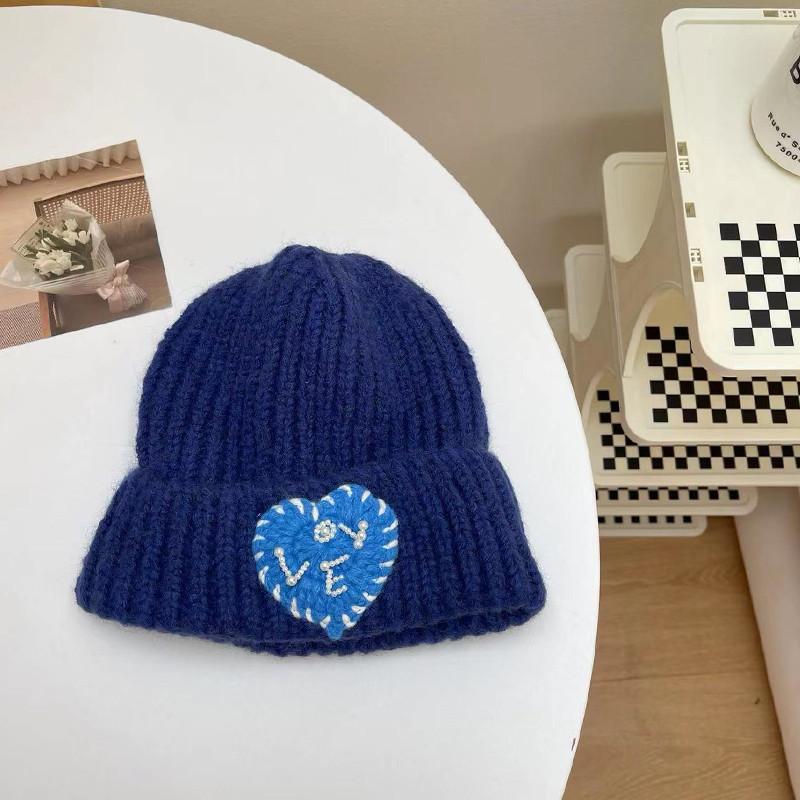 Love Loose Knitted Woolen Hat Women's Autumn and Winter Ear Protection Warm Hat