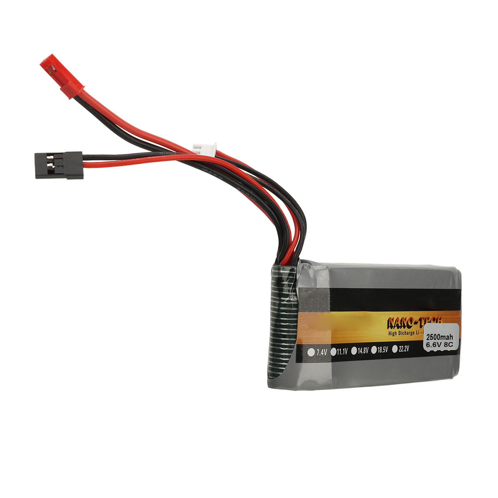 

Акумулятор LiPo 6.6V 2500mAh 8C Високої Ємності Модельна Іграшка Літій-Полімерний Іонний Акумулятор для Моделі Літака