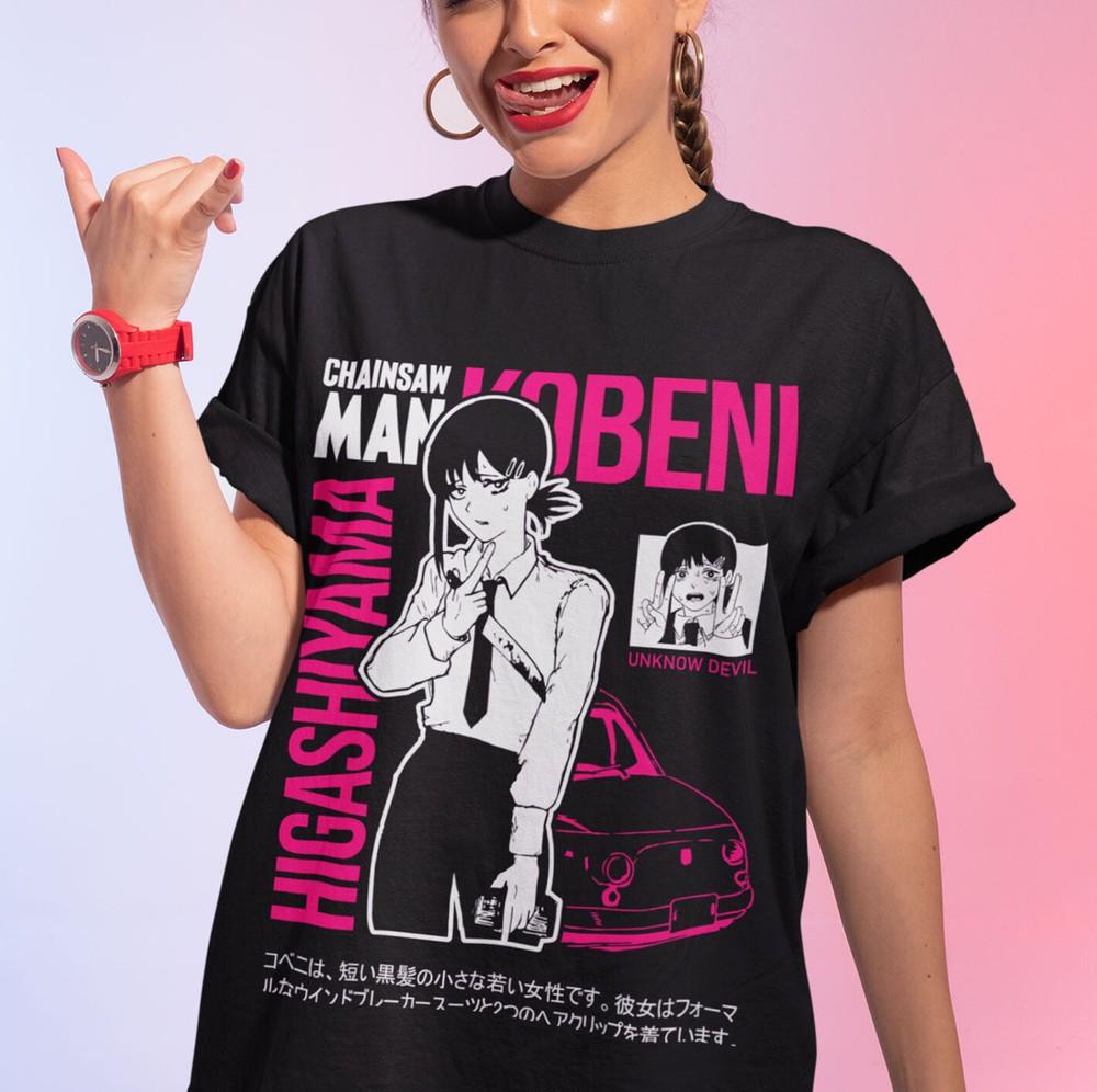 

Kobeni Higashiyama New T-shirt chainsaw man,demon,devi wbr/ l,pochita,maki wbr/ ma,power Unisex T-Shirt XXXXL