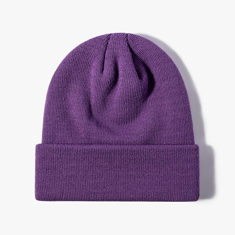 Hat Women's Wool Versatile Hexagonal Light Board No Edge Curling Cold Hat Autumn and Winter Outdoor Warm Thickened Men's Knitted Hat