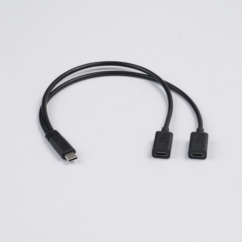 Type-C Male To Double Type-C Female Splitter Cable 15W Fast Charging Adapter Cord for Phone Tablet Universal OTG Cable