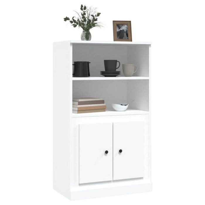 VidaXL Buffet haut blanc 60x35,5x103,5 cm bois d'ingénierie 816312