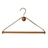 Vintage Clothes Hangers Leather+Wood Design Coat Trousers Hanger for Clothing Display Drying Rack Wardrobe Storage Organization