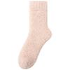 Coral Velvet Women's Mid-Calf Socks: Thick, Non-Shedding, Fleece-Lined for Autumn/Winter Warmth, Ideal for Sleep, Postpartum, and Home Use