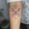 High Value Small Fresh Retro Simple Star Moon Butterfly Tattoo Sticker