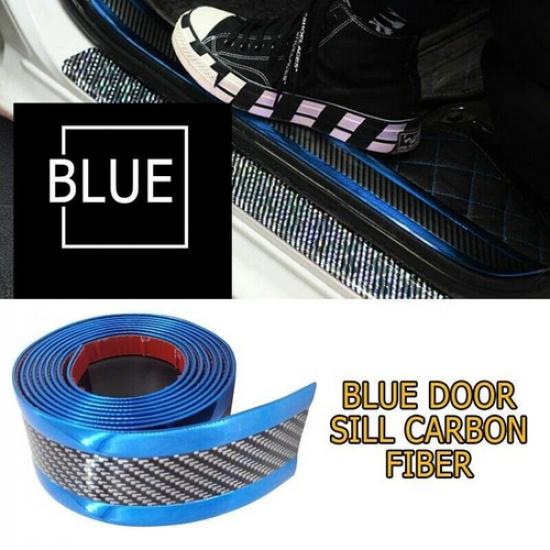 Carbon Fiber Car Door Sill Scuff Cover Plate Protector Sticker Auto Accessories