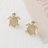18K Gold Plated Sea Turtle Earrings with Micro-Set Zircon