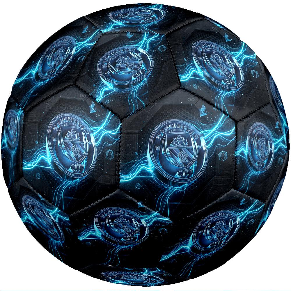 Manchester City Thema Fußballball Größe 5 Fußballball Weiche Haptik Professioneller Trainingsfußball für Outdoor-Sportarten