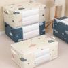 4Pcs Quilt Storage Container with Lids Large Capacity Fabric Quilt Bags Versatile Storage Bin for Household Use