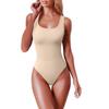 Women's Solid Color U-Neck Sleeveless Tank Top Bodysuit