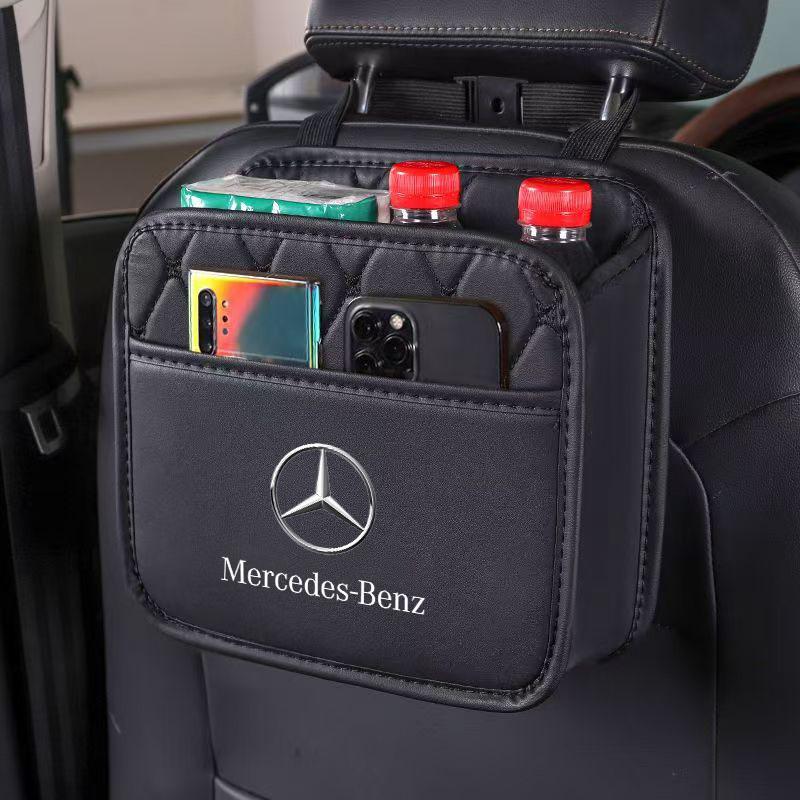 Car Seat Storage Bag Tissue Water Cup Pockets Stowing Tidying For Mercedes benz W203 W204 W205 W210 W211 W212 CLA CLS GLA GLE ML BH1
