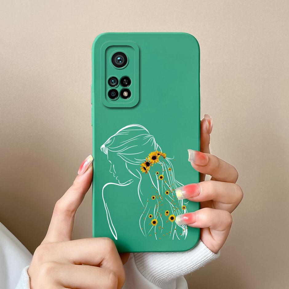 For Xiaomi Mi 10T Pro 5G Case Matte Silicone Shell For Xiaomi10T Pro 5G Sweet Girls Butterfly Cartoon New Design Fashion Funda