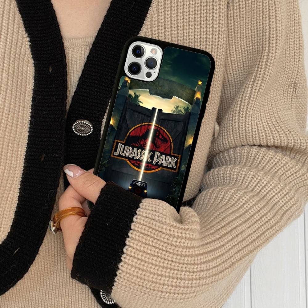 J-Jurassic Park Dinosaur World PC+TPU Phone Case For IPhone 17 16 15 14 PRO MAX 11 12 13 PLUS MINI Cover