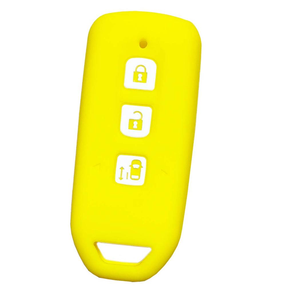 [IKT] Silicone Cover for Honda Cars Smart Key 3 Buttons Yellow/NBOX Custom/NBOX Plus/NBOX Plus/NBOX
