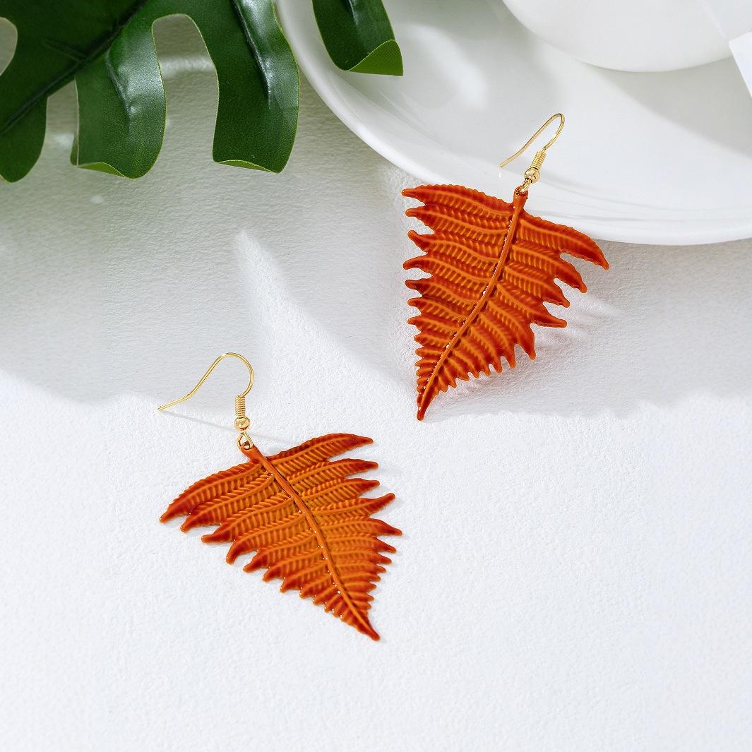 

Модні сережки-краплі для жіночих прикрас помаранчевий