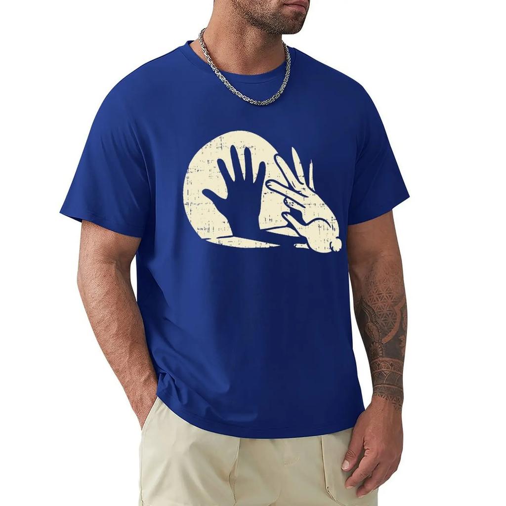 Funny Rabbit Shirt Animal Bunny Lover Shadow Play Pun Gift T-Shirt Slim Fit Tops Shirts Prevailing Cotton Men T Shirt