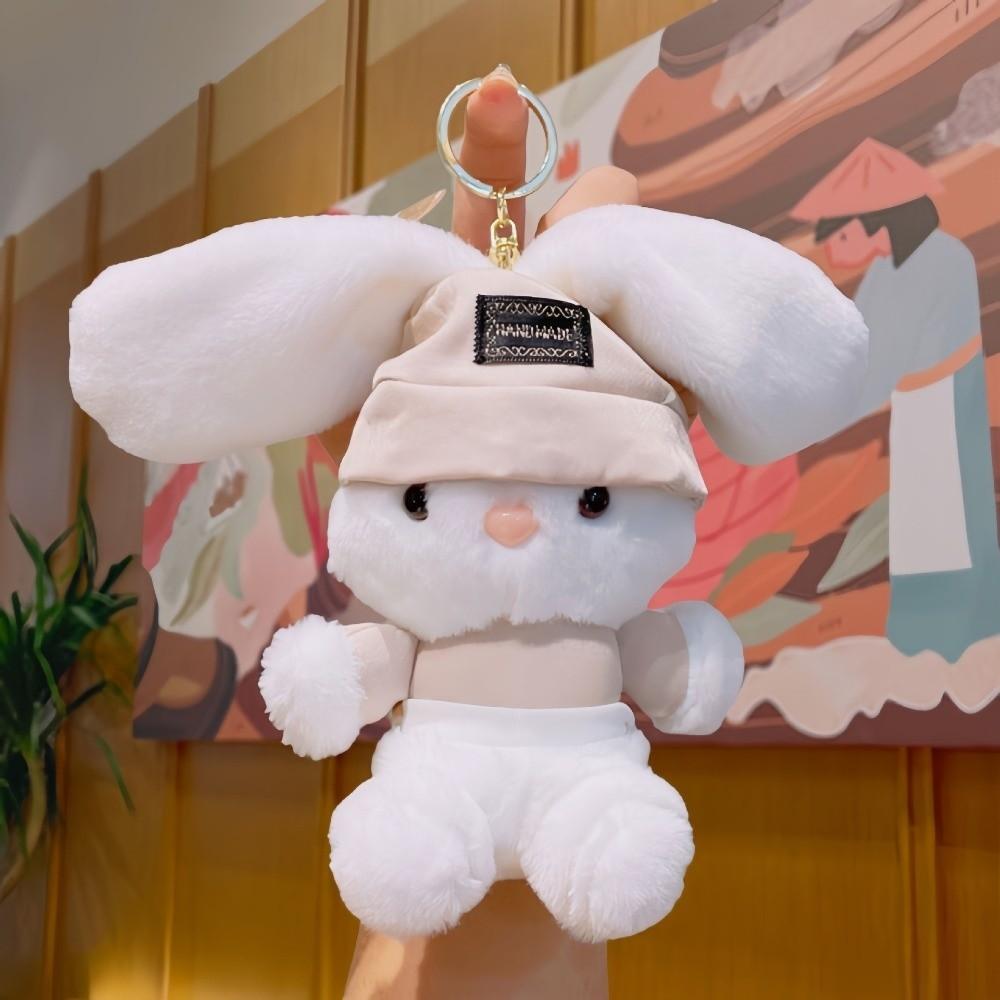 Plush Keychain Doll Kawaii Backpack Pendant Detailed Craftsmanship Rabbit Plush Pendant  Bag Charm