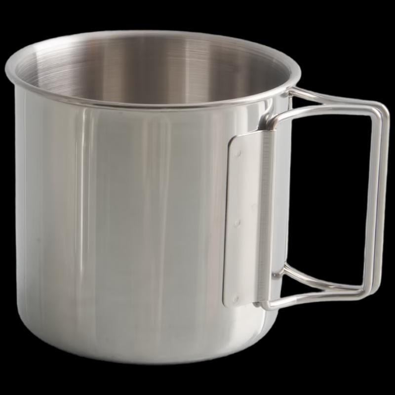 Portable 304 Stainless Steel Insulated Mug with Folding Handle 330ml