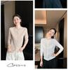 Women's Long Sleeve 100% Wool Single-Breasted Knit Cardigan - Half-High Neck, Loose Fit, Autumn-Winter Base Layer