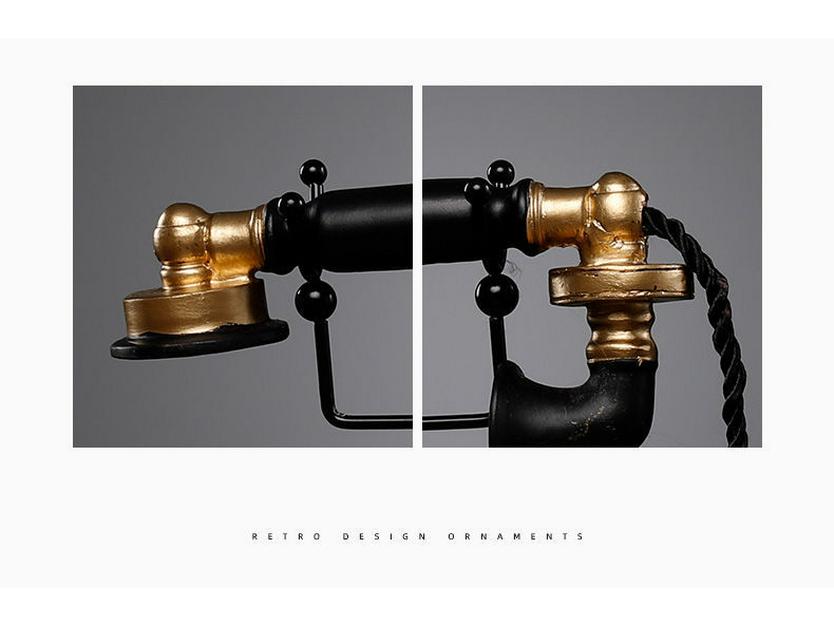 European Retro Telephone Ornament for Living Room, Wine Cabinet, TV Cabinet, or Office Display.