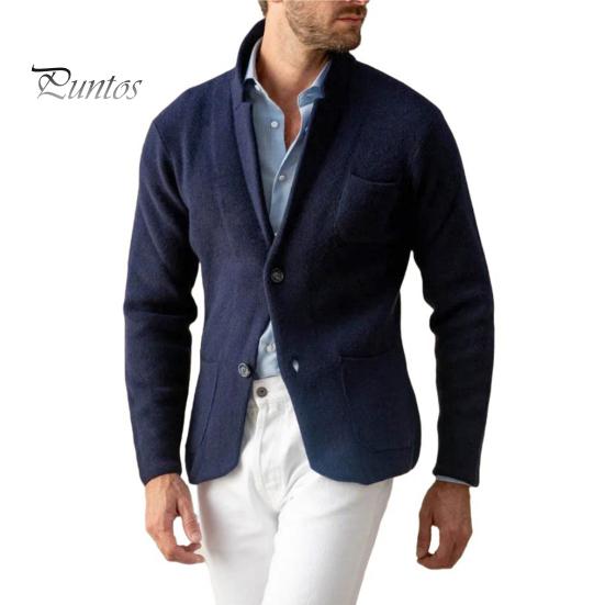 

Мужское толстое теплое пальто осень-зима классическая однотонная куртка на 2 пуговицах приталенная куртка с воротником-стойкой для повседневной работы уличного тепла XXL темно-синий