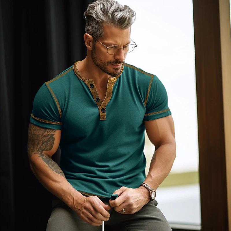 2024 Men's Solid Color Short-Sleeve Casual T-Shirt - Lightweight Summer Edition