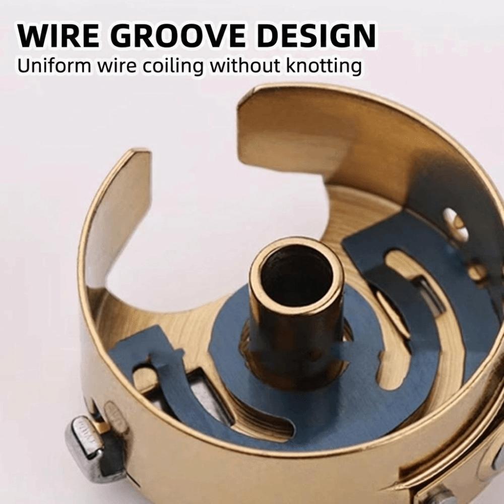 Metal Sewing Machine Bobbin Case Titanium Plated Gold Bobbin Holder Smooth Rotation Anti Jam Sewing Machine Accessories