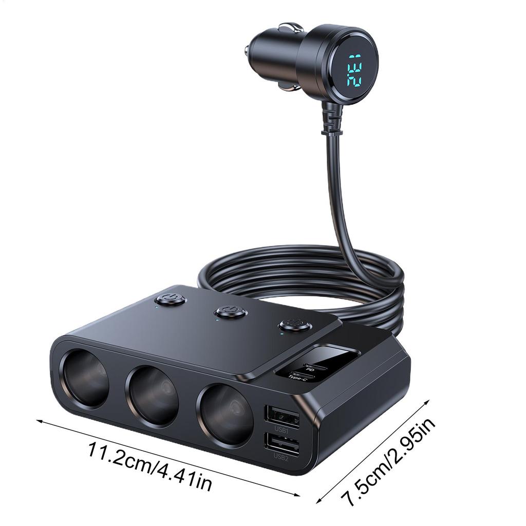 Car Charger Car Phone Charger Plug Fast Charging Safe Effective Road Trip Accessories Camping Travel Power Supply Solution For