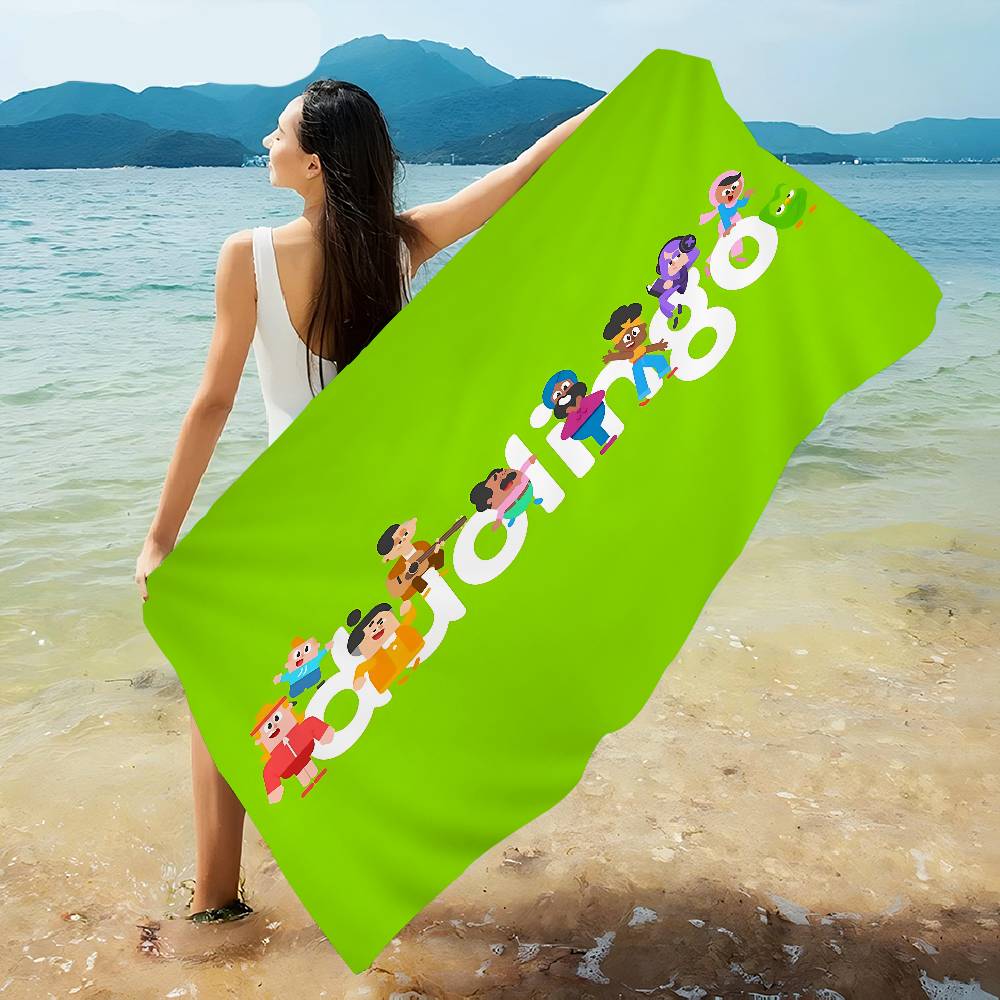 Jmg Household Supplies D-Duolingos Microfiber Beach Towel Absorbent Quick Dry Soft Yoga Swimming Resort Mountain Climbing Towel