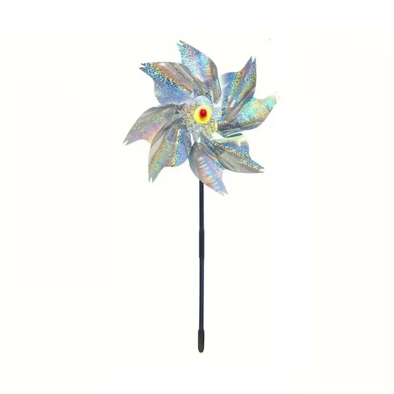 

10PCS DIY Silver Laser Bird Repellent For Farm Outdoor Bird Repeller Lawn Decor Bird Repeller Windmill Garden Rotating Windmil