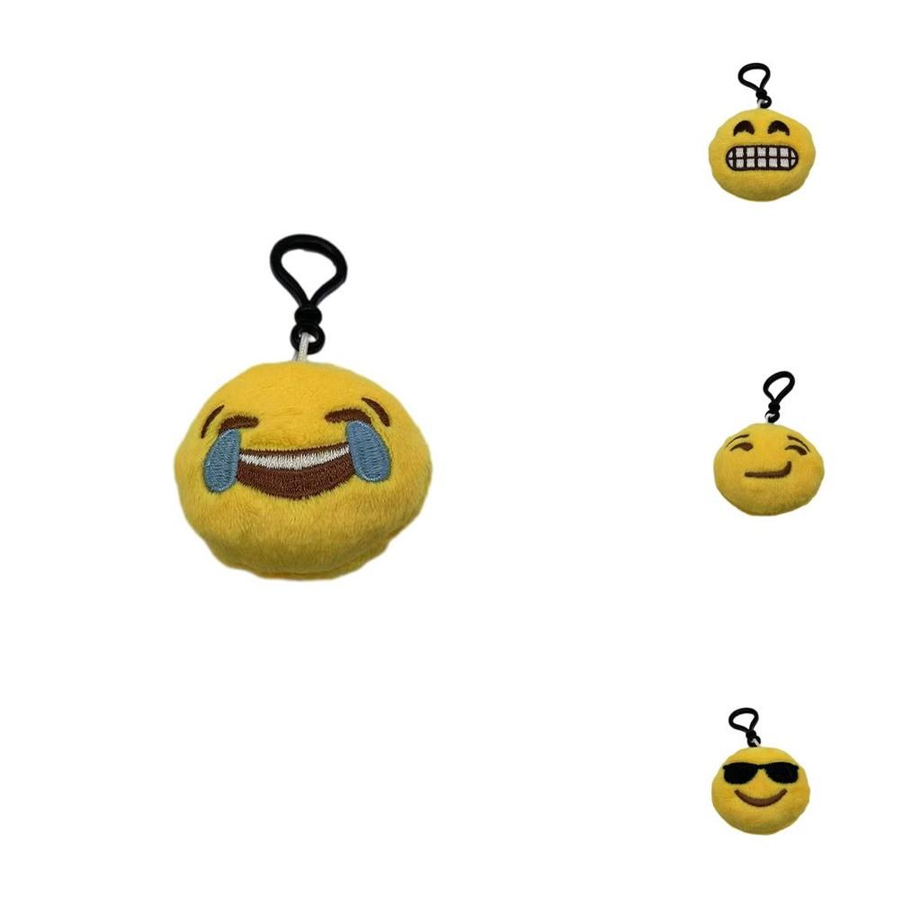 Cartoon Emoji Plush Keychain With Pp Cotton Soft Material For Decoration And Gift Giving