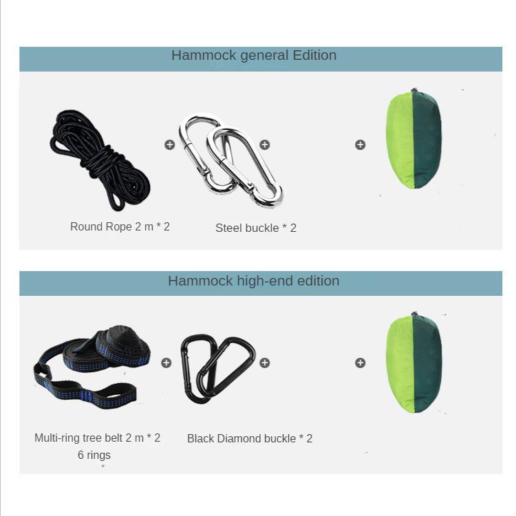 Nylon Parachute Cloth Hammock Chair 270x140cm Single Double Camping Riding Indoor Leisure Swing Outdoor