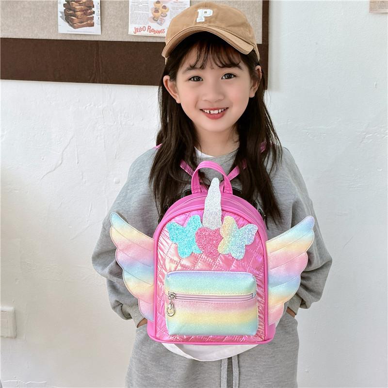 School Bag New Children's Bag Fashion Love Little Wings Girl Backpack Light Baby Snack Bag