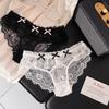 Flowers Bowknot Lace Panties Japanese Style Mini Bow Underpants Sweet Thong for Women Lady