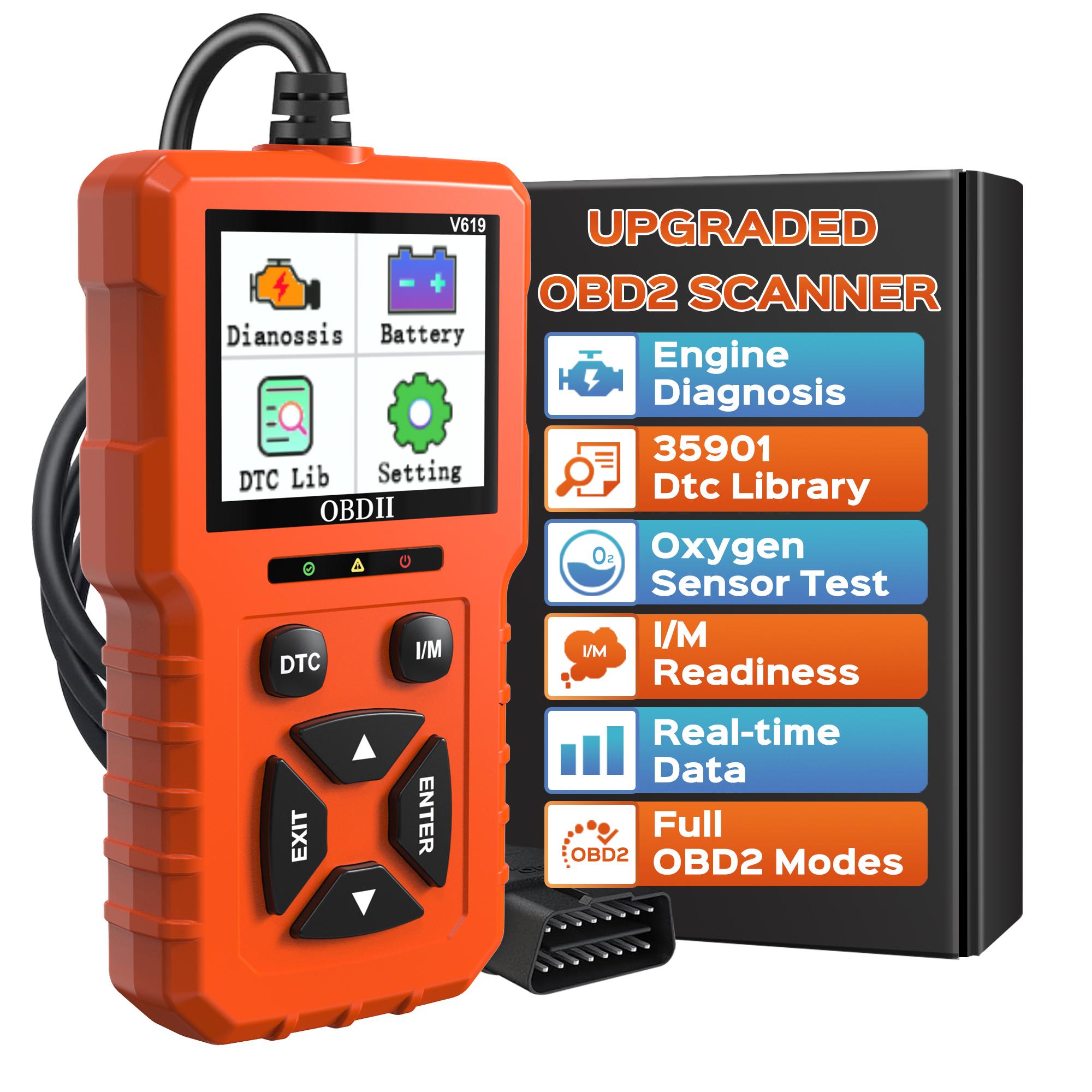 

Диагностический сканер OBD2, улучшенный считыватель кодов Check Engine со сбросом OBDII/EOBD диагностические инструменты для автомобиля оранжевый
