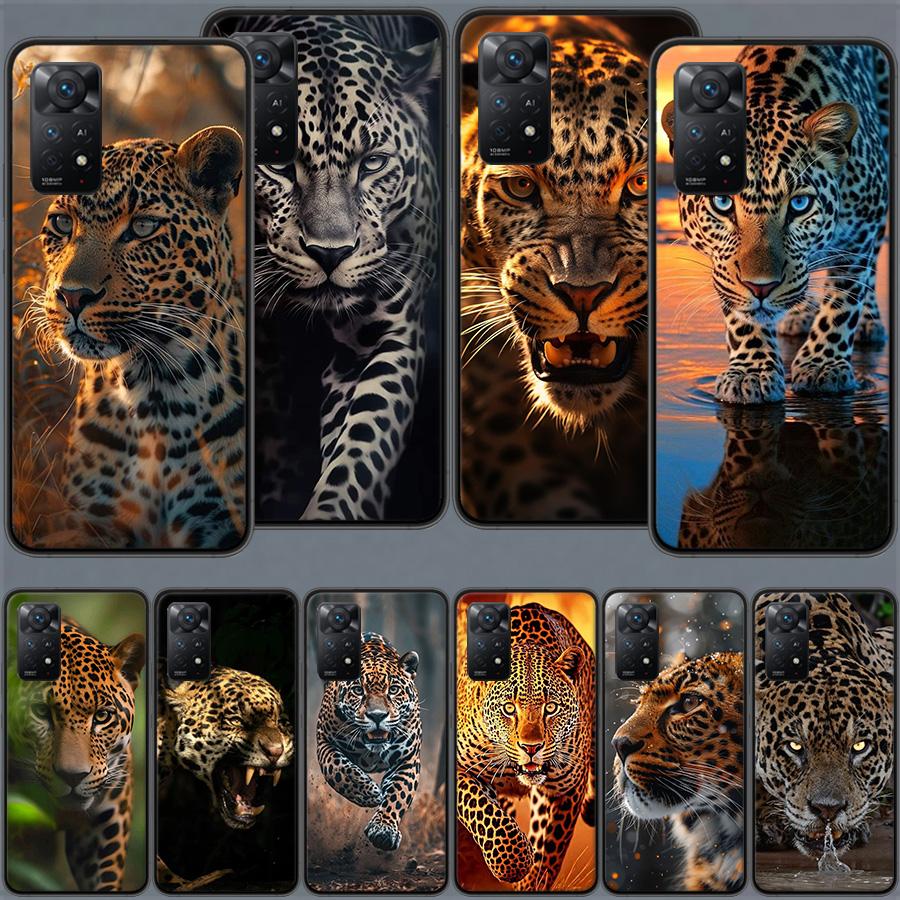 Majestic Leopard Phone Case For Redmi Note 13 14 15 Pro Plus 12 13C 12C 15C 9 10 10C 9T 9C 9A TPU Soft Cover Clear Cell Cases Sh