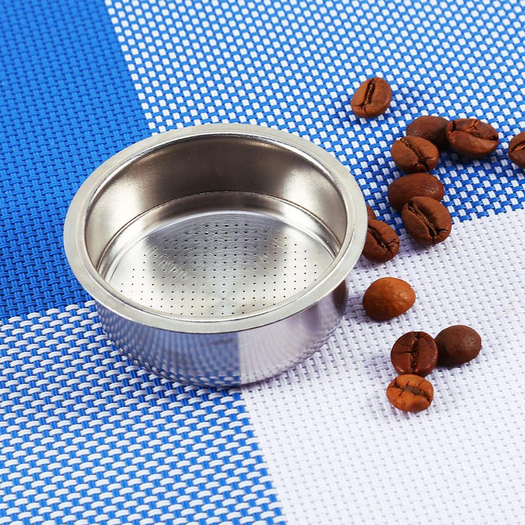 Coffee filter basket strainer made of stainless steel for 2 cups, small and practical, service life, good filter effect with reusable environment