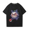 Tricou cu imprimare Pokémon Gengar Bumbac pur Tricou pentru bărbați Moda de vară 2026 Supradimensionat Street Casual Topuri Y2K Îmbrăcăminte Streetwear
