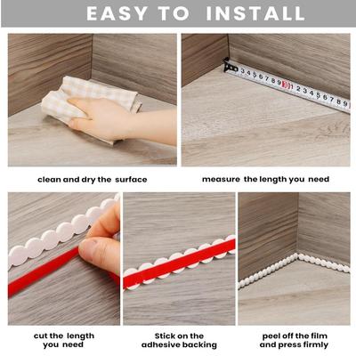 Neue 3 Meter Wandleiste Zierleiste Überstreichbar Selbstklebend Wand Sockelleiste Flexible PVC Verkleidungsleiste Spiegelrahmen Rand