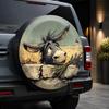 1pc Hand-Painted Donkey Car Tire Cover - Fit for Vehicles, Portable Lightweight Donkey-Themed Wheel Suitable for Daily Parking, Camping & Outdoor Trip