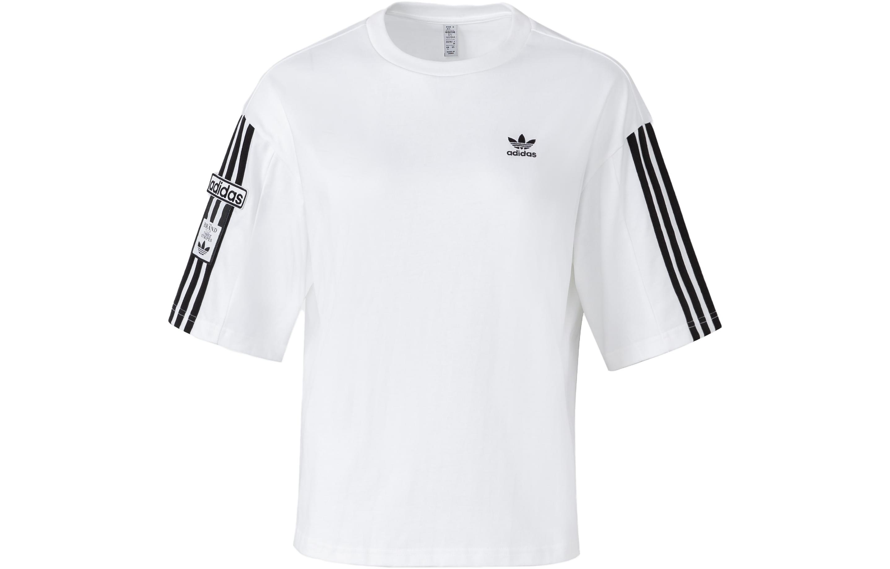 Adidas Originals ADIBREAK Drop Shoulder Sleeve T Shirt Women s Wonder White HY4263 L