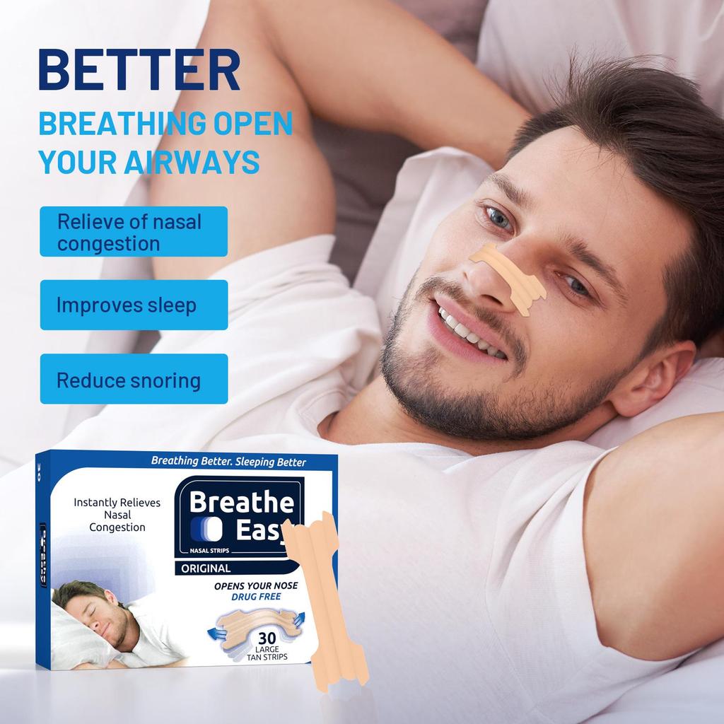 Breathe Easy Anti-Snark Näsplåster för Förbättrad Näsandning