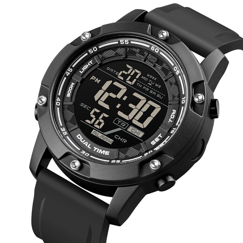 Jyullieoseu Skmei Men'S Round Multifunctional Sports Digital Watch 1762