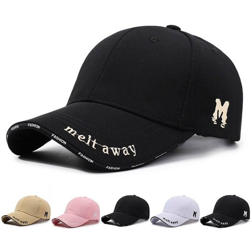 Letter Embroidery M Baseball Hat Outdoor Adjustable Sun Protection Breathable