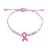 Artistic Pink Ribbon Wristband for Health Advocacy Soft Handcrafted Party Favors with Charitable Contribution