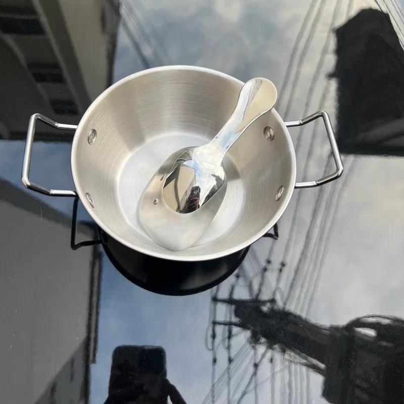 Stainless Steel Household Cuisine Bowl With Handle Rice Wine Bowls Sauce Dish Food Serving Kitchen Tableware