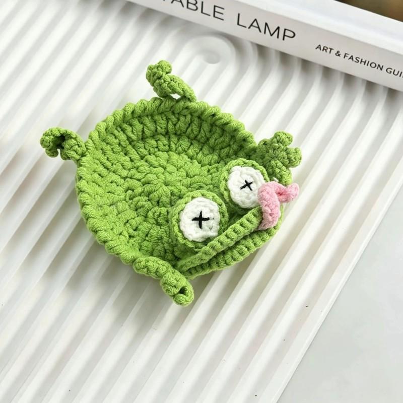 Crochet Coaster Handmade Animal Cup Coasters Hand Woven Placemat Heat Resistant Mug Mat Kitchen Home Decor